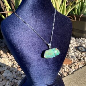 46 Carat Pipe Opal Necklace Sterling